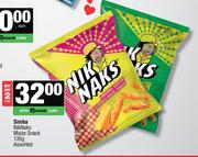 Simba Nik Naks Maize Snack Assorted-For 2 x 135g