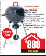 Megamaster Charcoal Grill Elite 570 Black