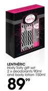 Lentheric  Hoity Toity Gift Set Of 2 x Deodorant 90ml & Body Lotion 150ml