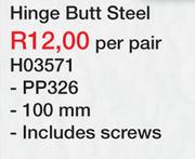 Hinge Butt Steel H03571-Per Pair