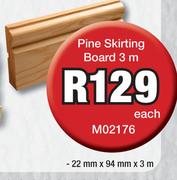 Pine Skirting Board 3m M02176-Each