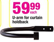 U-Arm For Curtain Holdback