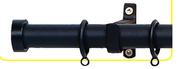 25mm Aluminium Curtain Rods Black 1m Rod