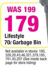 Lifestyle 79L Garbage Bin