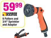 Garden Master 9 Pattern And 3/4" Sprinkler And Adaptor