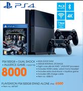 PS4 500GB + Dual Shock + Injustice Game