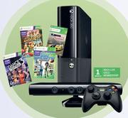 Xbox 360 250GB Kinect + Forza Horizon DLT + Adventures + Sports 2 + Dance 3 Central