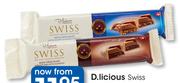 D.Licious Swiss Chocolate Bars-100g Each
