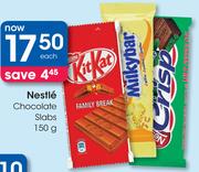 Nestle Chocolate Slabs-150g Each