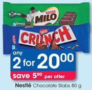 Nestle Chocolate Slabs-2x80g