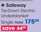 Safeway Tie Down Electric Underblanket Single-Each