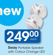 Sway Portable Speaker With Colour Change LED-Each