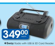 Sway Radio With USB & SD Card Reader-Each