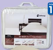 Safeway Tie Down Electric Underblanket Double-Each