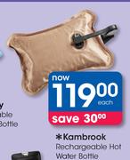 Kambrook Rechargeable Hot Water Bottle-Each