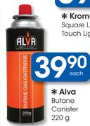 Alva Butane Canister-220g Each