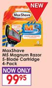 MaxShave M5 Magnum Razor 5-Blade Cartridge-4's Pack