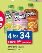 Rhodes Squish Puree-4x110ml Per Offer