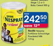 Nestle Nespray Fortiglow School Age Powdered Milk-1.8kg Each
