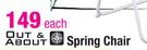 Out & About Spring Chair-Each