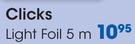 Clicks 5m Light Foil