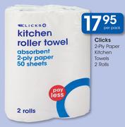 Clicks 2-Ply Paper Kitchen Towels 2 Rolls