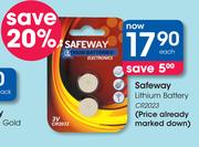 Safeway Lithium Battery CR2023