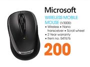 Microsoft Wireless Mobile Mouse V3000