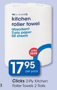 Clicks 2-Ply Kitchen Roller Towels-2's