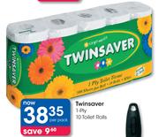 Twinsaver 1-Ply Toilet Rolls-10's Per Pack