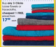 Clicks Loose Towels Or Facecloths-Each