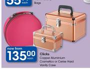 Clicks Copper Aluminium Cosmetics Or Cerise Hard vanity Case-Each