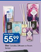 Star Candles, Diffusers Or Room Sprays-Each