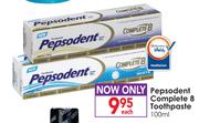 Pepsodent Complete 8 Toothpaste-100ml Each