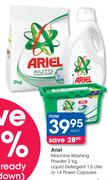 Ariel Machine Washing Powder-2kg/Liquid Detergent-1.5Ltr Or 14 Power Capsules-Each