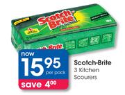Scotch Brite 3 Kitchen Scourers-Per Pack