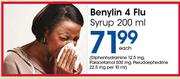 Benylin 4 Flu Syrup-200ml Each