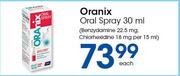 Oranix Oral Spray-30ml Each