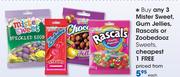Mister Sweet, Gum Jellies, Rascals Or Zoobedooz Sweets-Each