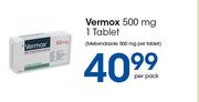 Vermox 500 mg 1 Tablet-Per Pack