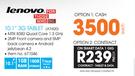 Lenovo 10.1" 3G Tablet-A7600-On Smart Data 1 GIG