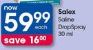 Salex Saline Drop Spray-30ml Each