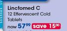 Linctomed C 12 Effervescent Cold Tablets-Each
