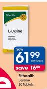 Fithealth L-Lysine 30 Tablets-Per Pack