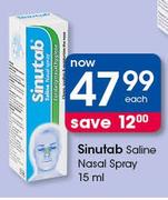 Sinutab Saline Nasal Spray 15ml-Each