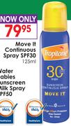 Tropitone Move It Continuous Spray SPF30-125ml