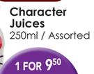 Character Juices Assorted-250ml