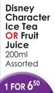Disney Character Ice Tea Or Fruit Juice Assorted-200ml