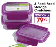 Living 3 Pack Food Storage Containers