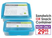 Living Sandwich Or Snack Container-Each